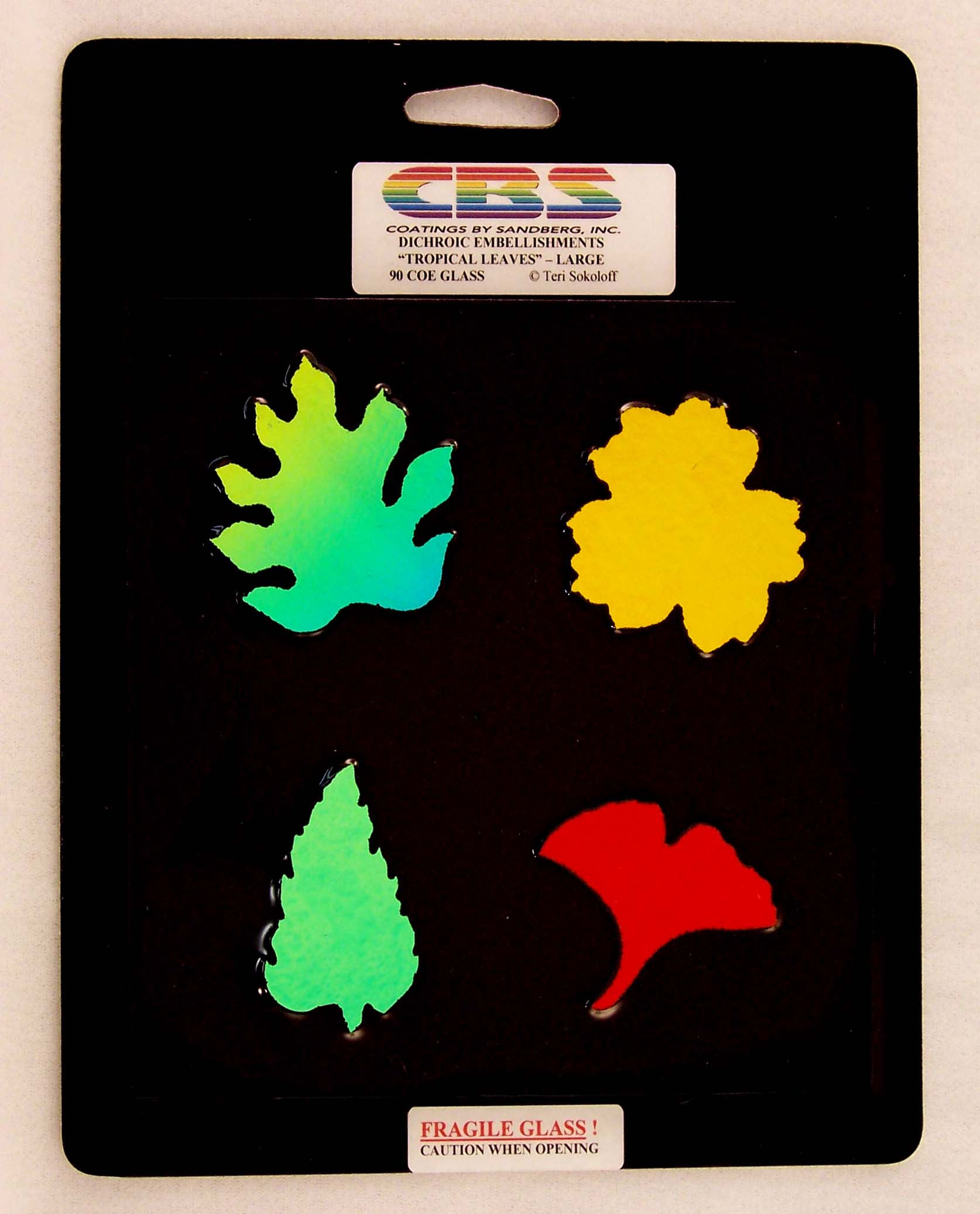 Cbs Tropical Leaves Large vetro fusione 4 pezzi foglie
