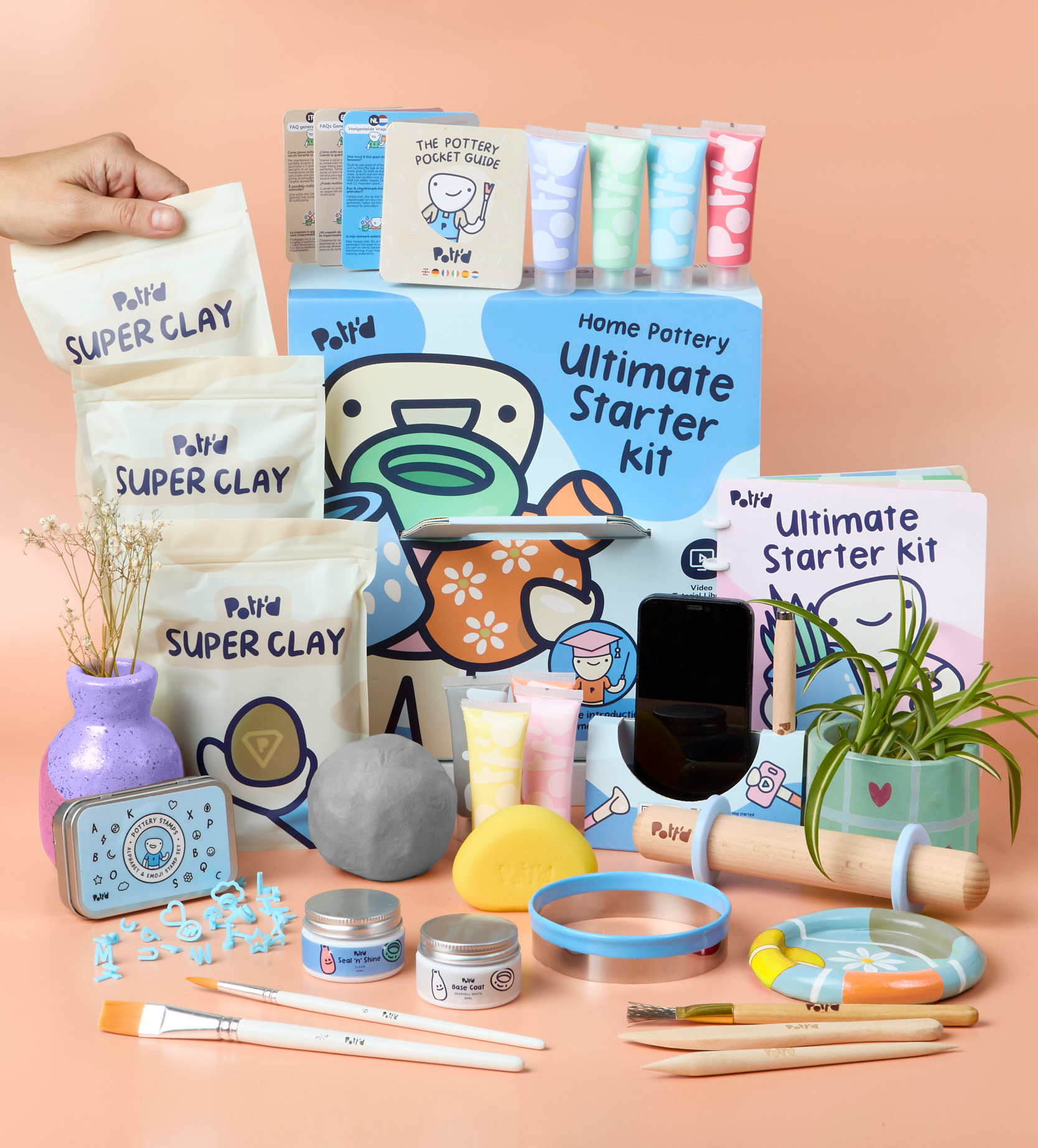Pott'd Home Pottery Creative Kit kit ceramica fai da te colori