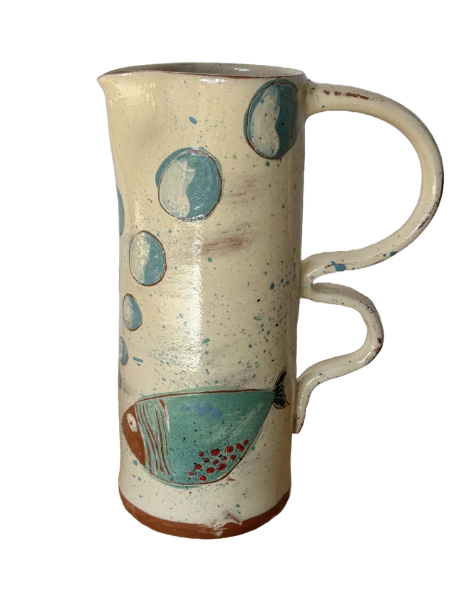 OrientéObjets Figuerolles Pichet Poissons brocca pesci