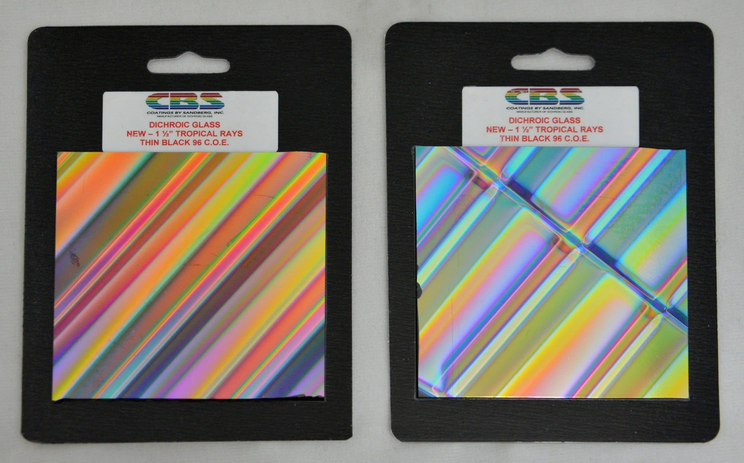 CBS Dichroic 4X4 Tropical Rays vetro fusione strisce 10x10 cm