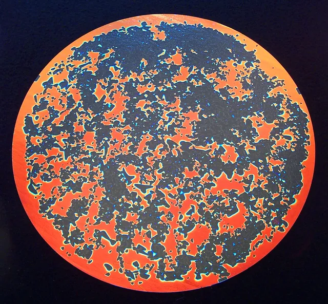 Cbs Shop by Pattern Splatter vetro dicroico cyan rosso scuro