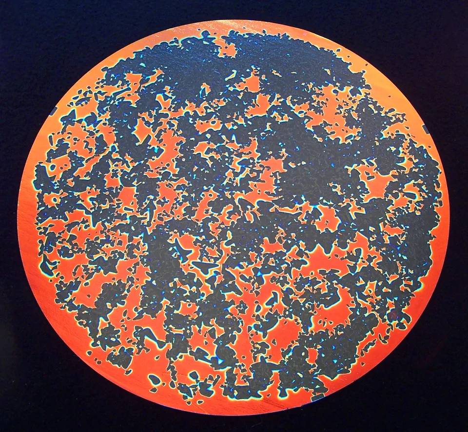 Cbs Shop by Pattern Splatter vetro dicroico cyan rosso scuro