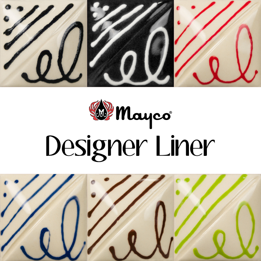 Mayco Designer Liner Kit liner ceramica tratto fine