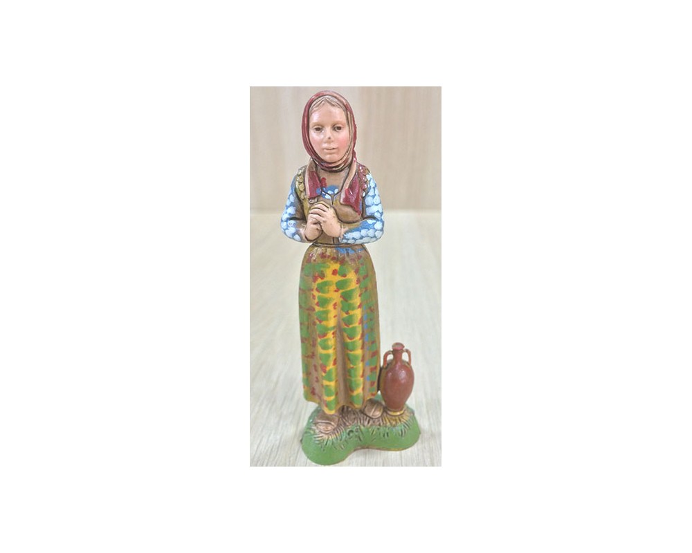 Landi 1038 Donna Brocca a Terra Statuina 10 cm Resina