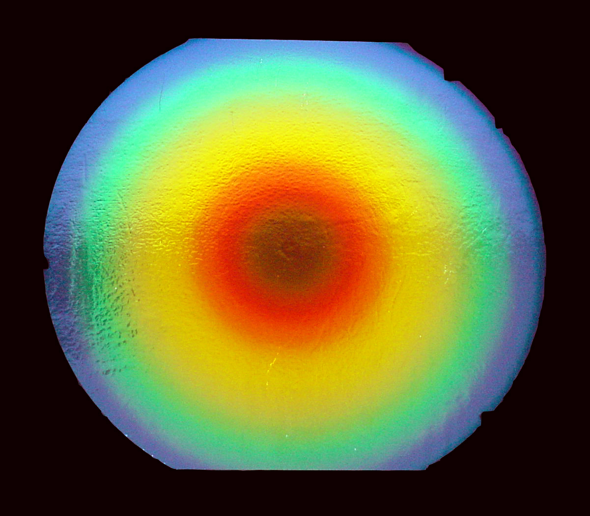 Cbs Target Rainbow vetro dicroico cyan dark red tondo 48 cm