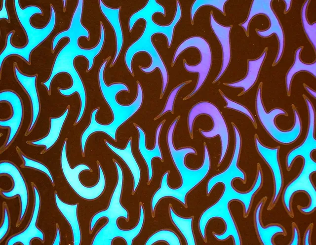CBS Borderline Thorns vetro dicroico quarto foglio rosso argento blu