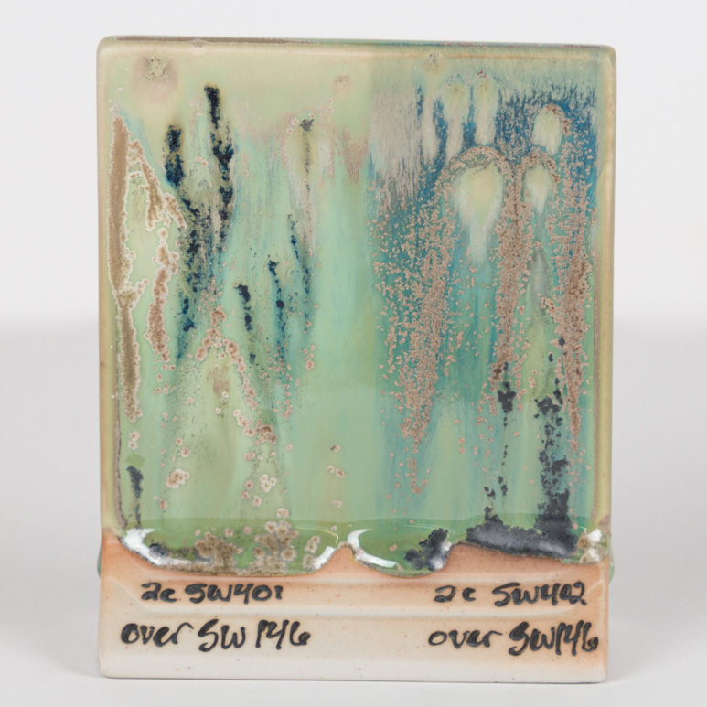 Mayco Foundations Aurora Green smalto ceramica verde cristalli