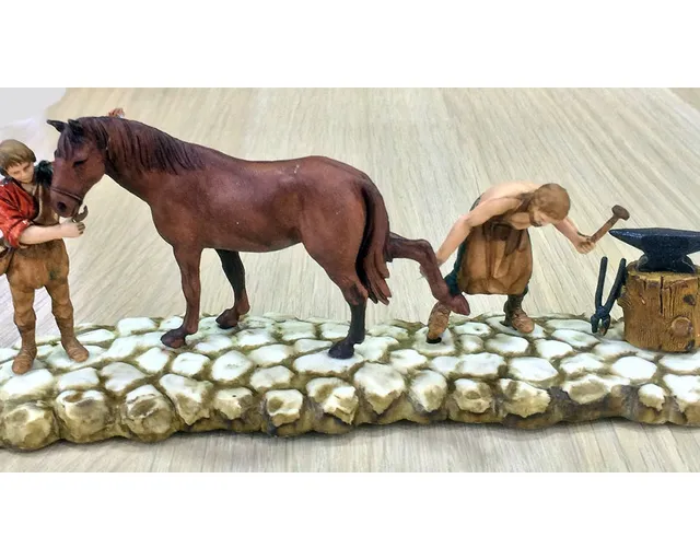 Ditta Montanini Gruppi Landi 0324-02 scena presepe