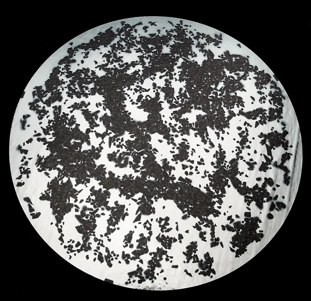 CBS Splatter Pattern on Silver vetro dicroico per fusione