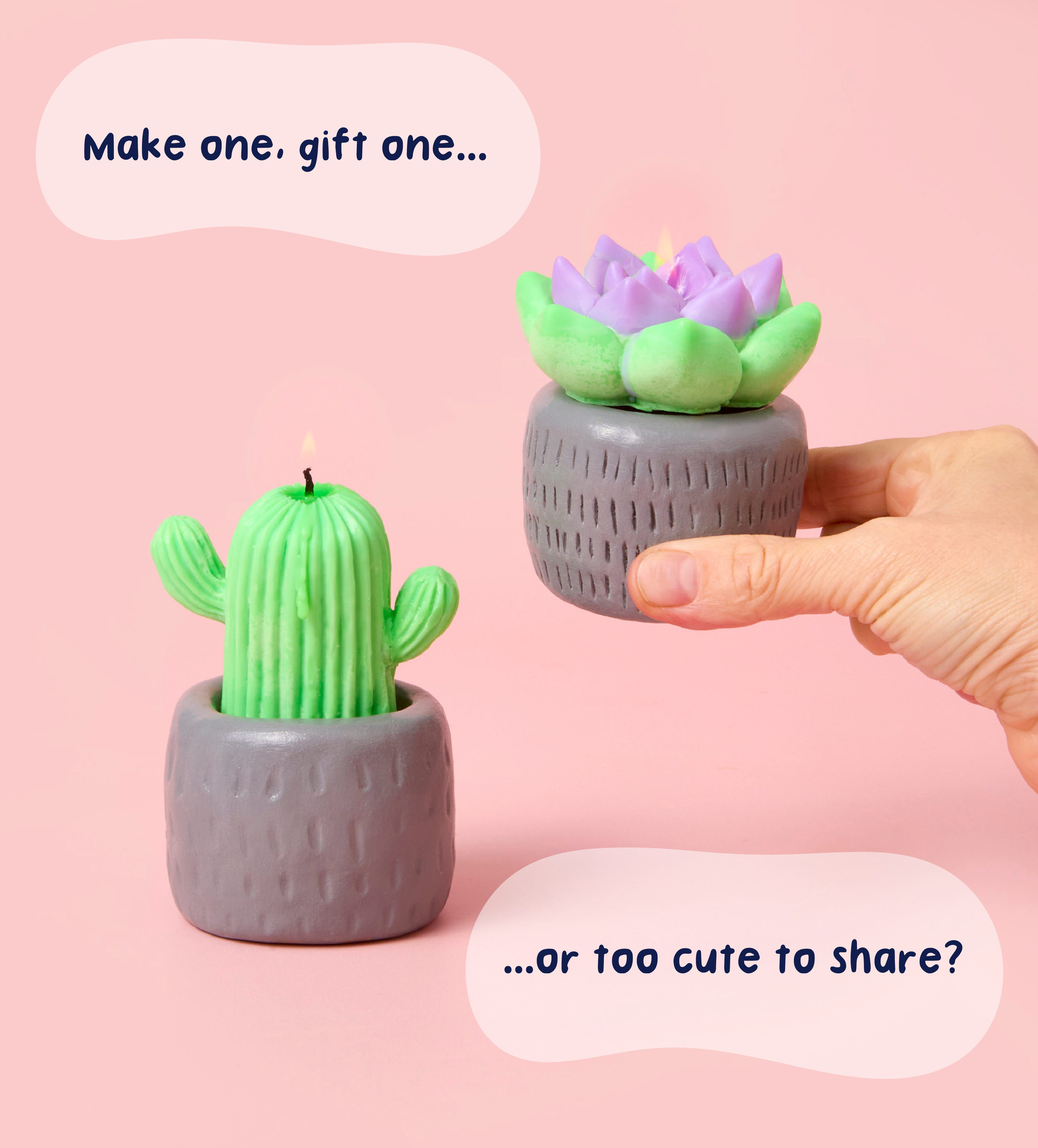 Pott'd Home Pottery Cacti Creations Kit Candela POTTDTB0626