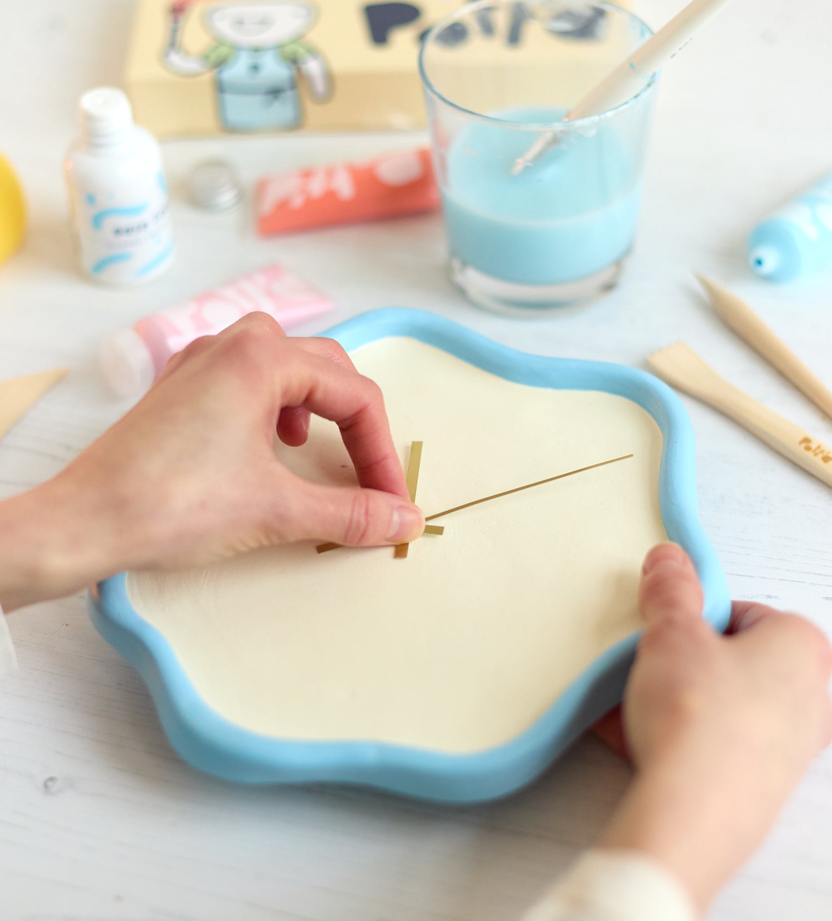 Pott'd Projects Create-a-Clock kit orologio ceramica Minimalist