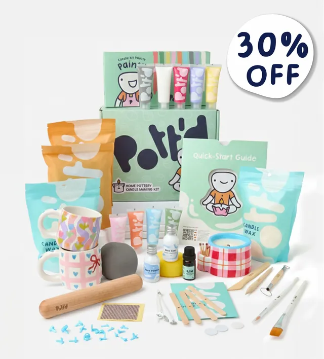 Pott'd Bundles Set Mug e Candela Ceramica Regalo