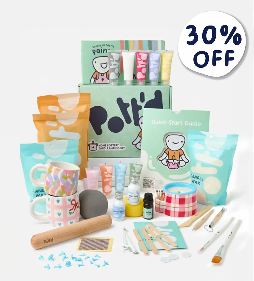 Pott'd Bundles Set Mug e Candela Ceramica Regalo