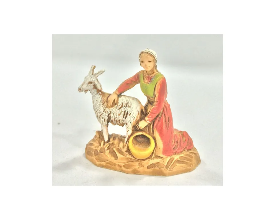 Pastori Landi 3549 mungitrice capra statuina presepe