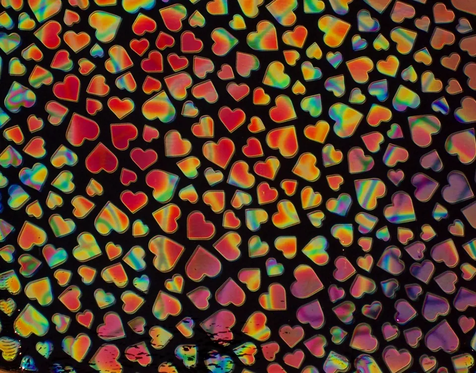 Cbs Dichroic Borderline Hearts vetro fusione Mixture Fusion