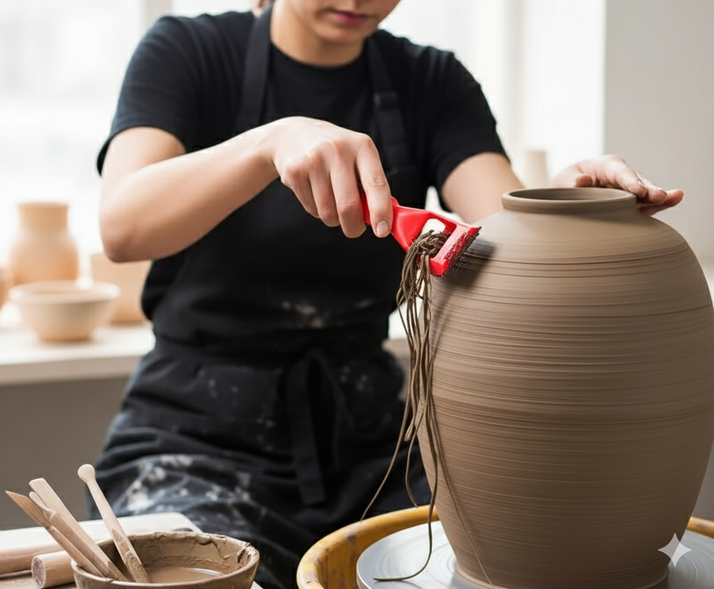 Cerama raschietto curvo strumento ceramica superfici concave