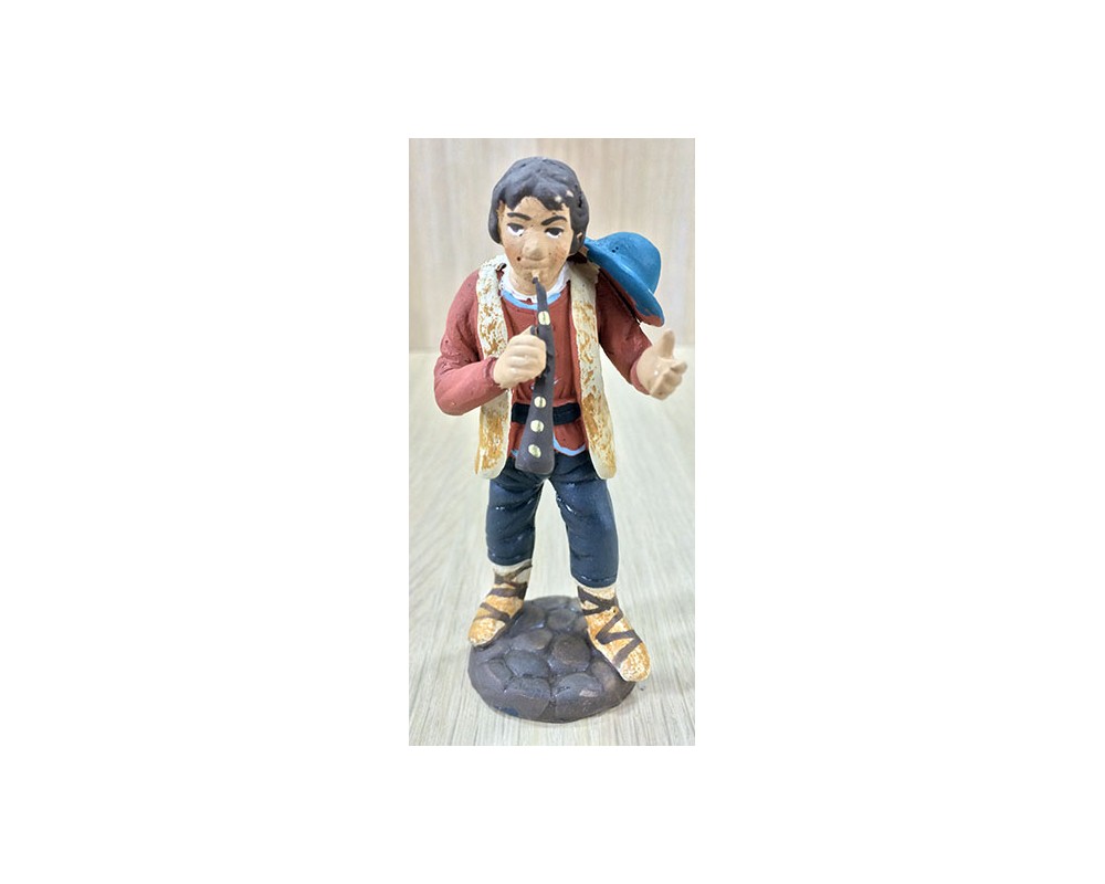 Montanini Terracotta T1011 Pifferaio statuina presepe 10 cm