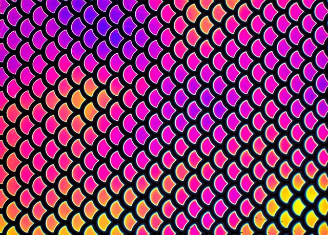 Cbs Dichroic Borderline Scale Green Magenta Blue vetro quarto foglio