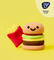 Pott'd Projects Burger Frites kit argilla mini burger