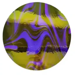 Cbs Licorice Blue Gold vetro dicroico blu oro tondo 96 COE