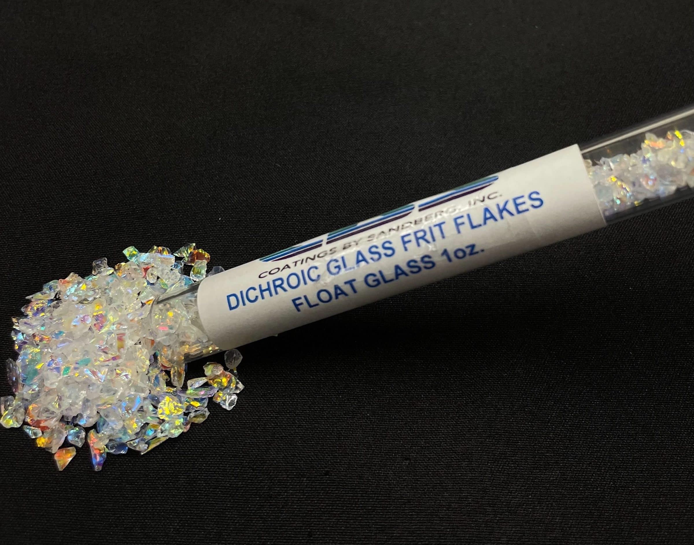 CBS Dichroic Frit Flakes Clear frit vetro trasparente tubo 1 oz