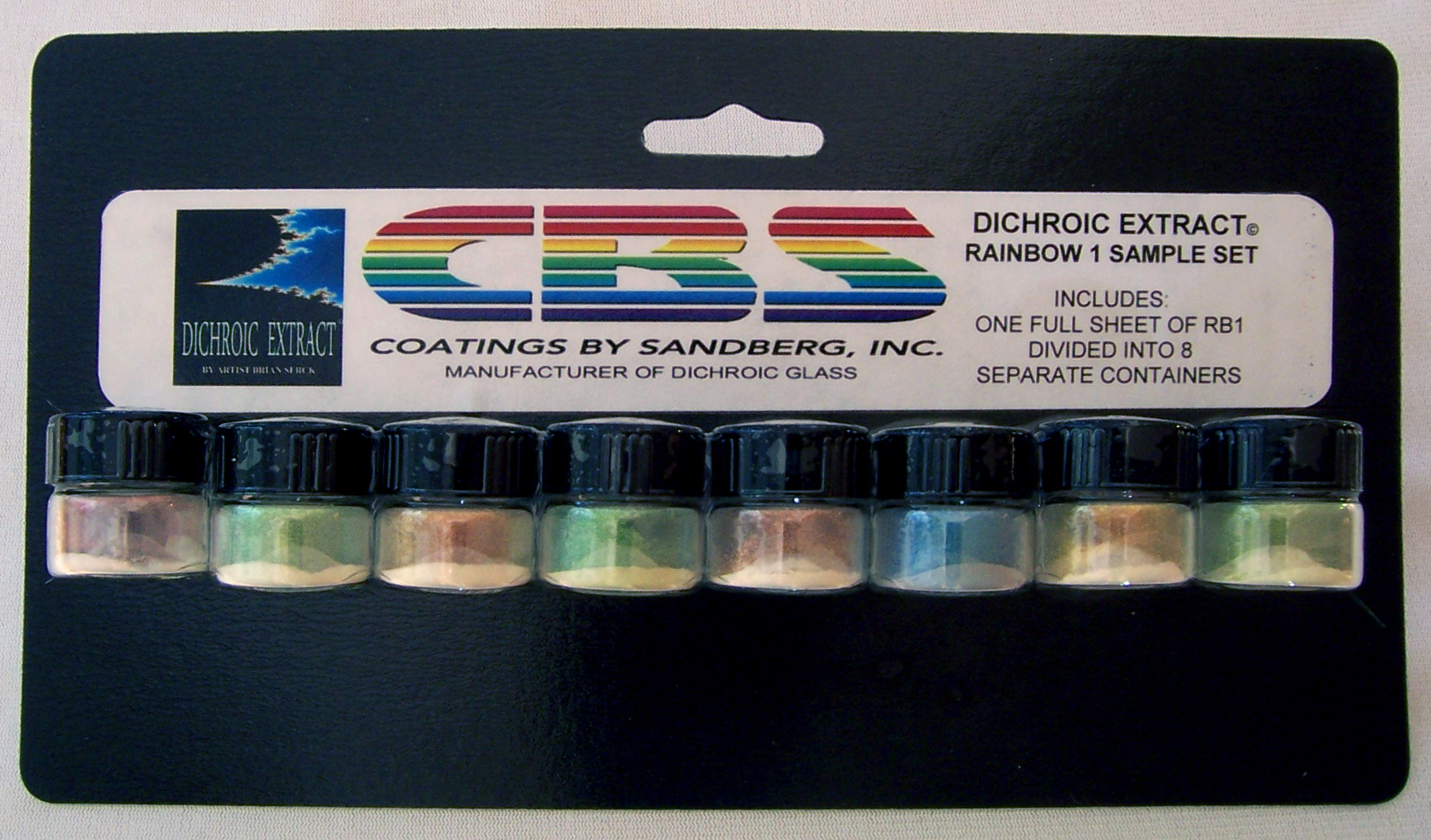 Cbs Dichroic Extract Rainbow 1 sample set 8 colori vetro