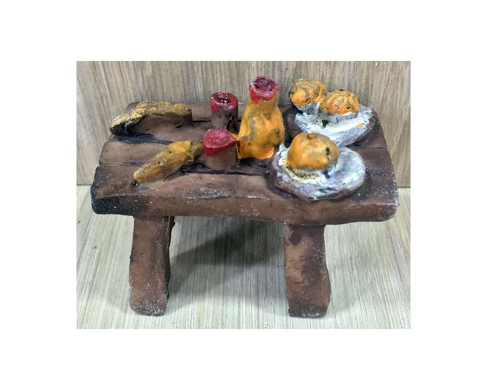 Ditta Montanini Minuterie C3062 Tavolo Imbandito Miniatura Presepe