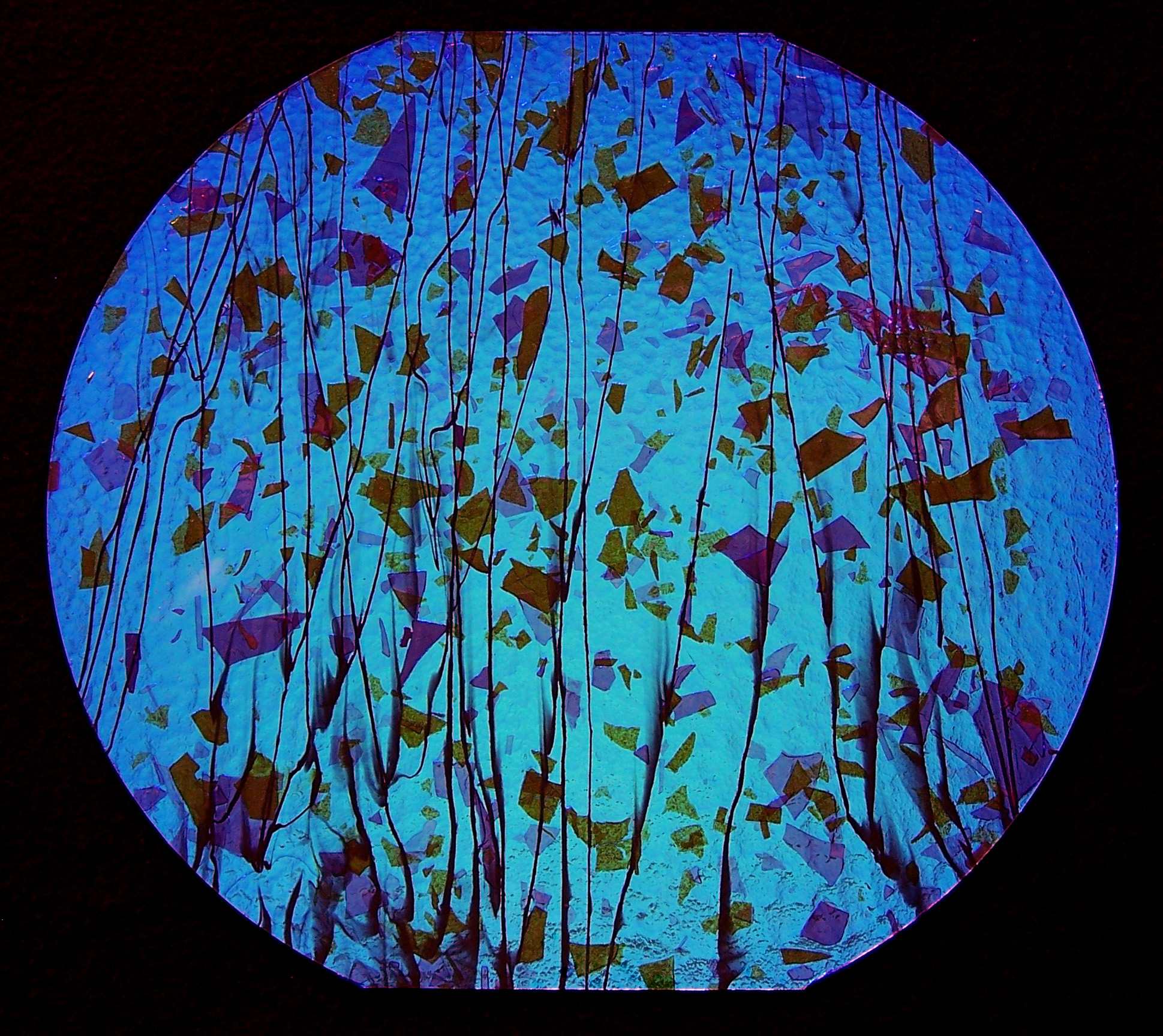 Cbs Specialty Glass vetro dicroico Fracture 4114 Yellow Blue