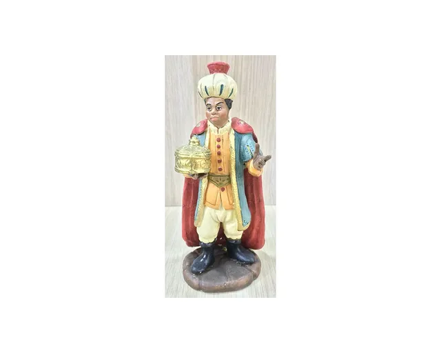 Ditta Montanini T1609 Re Nero Statuina Terracotta 16cm