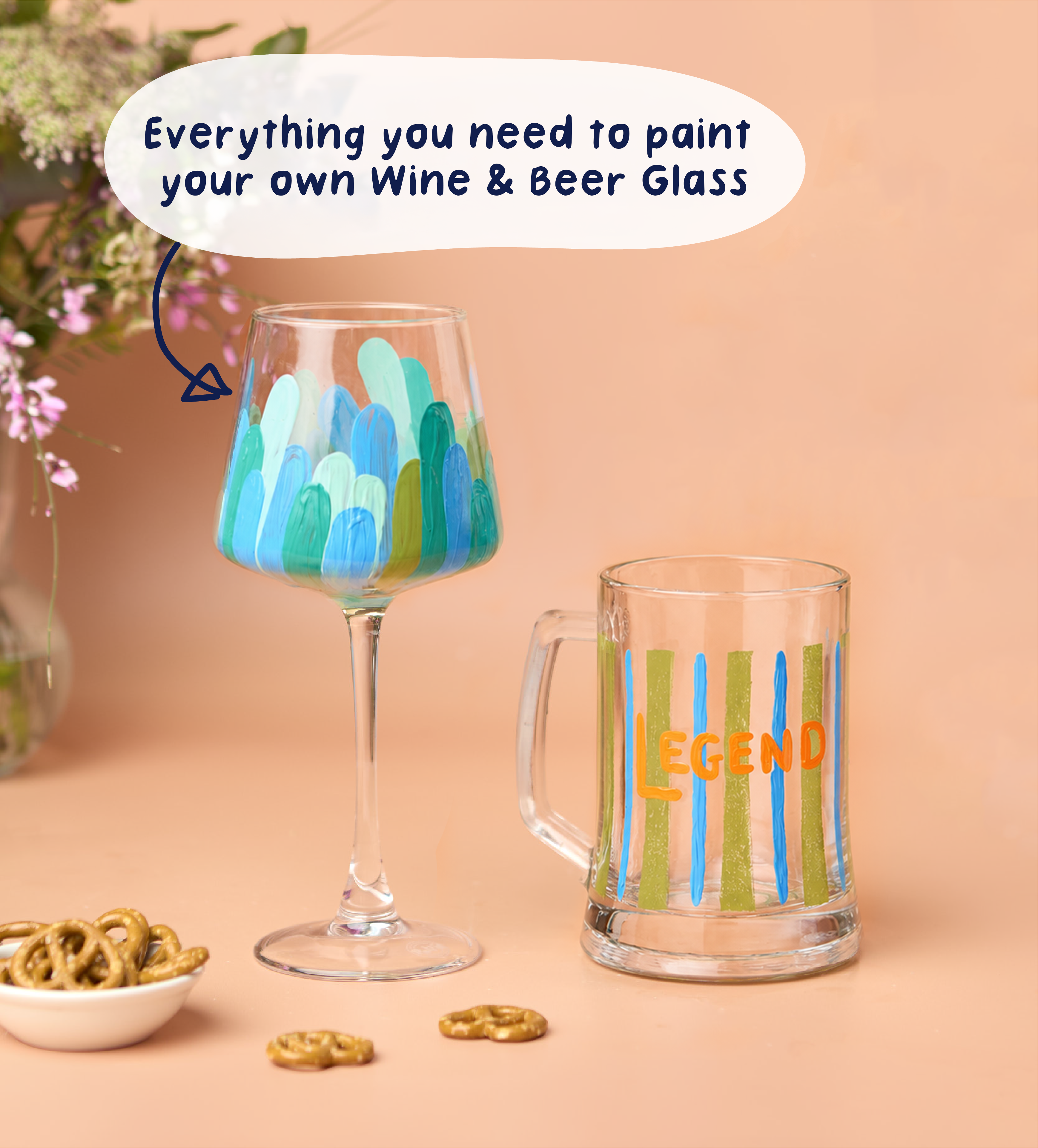 Pott'd Painting Kits kit pittura bicchieri birra e vino in vetro