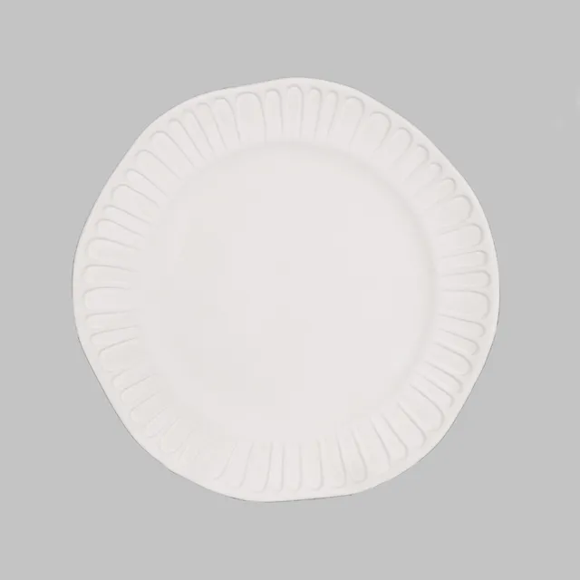 Mayco Stoneware Bisque Fluted Salad Plate piatto bisquit gres