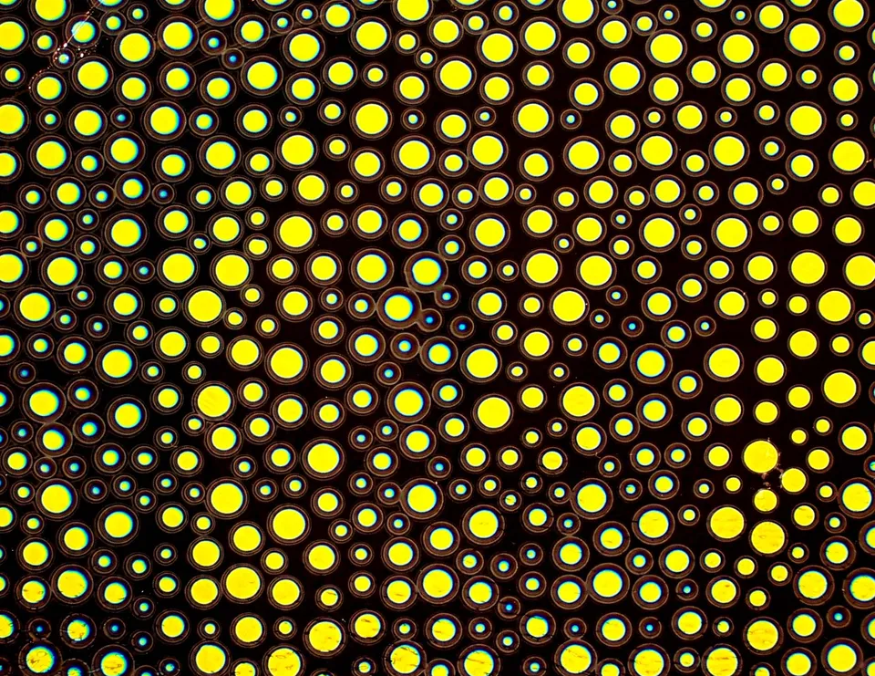 CBS Dichroic Borderline Bubbles vetro fusione Cyan Copper quarto