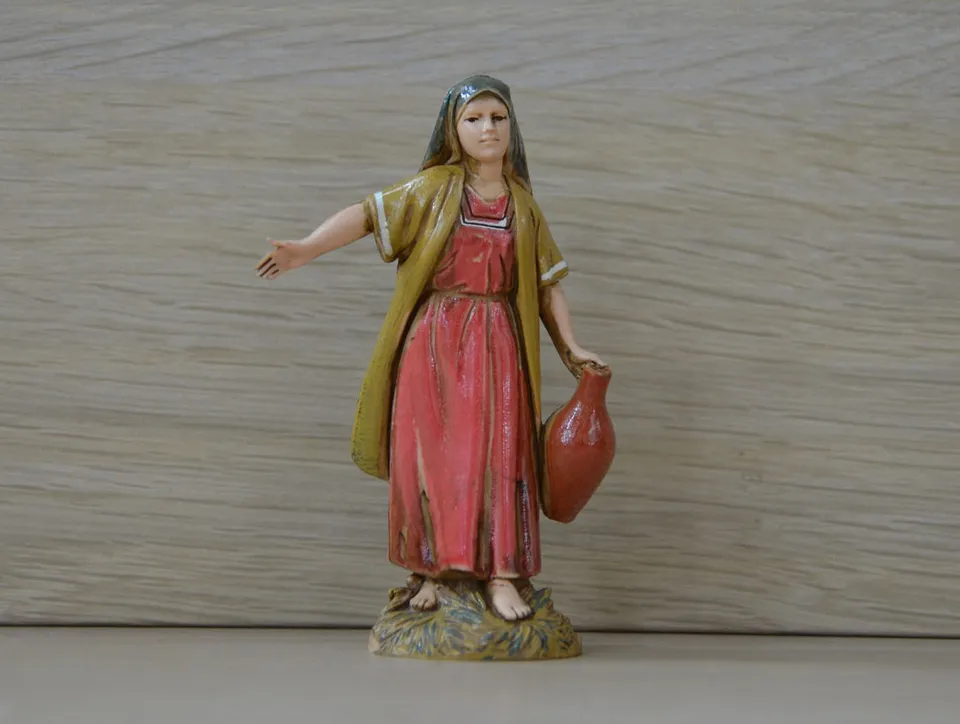 Pastori Landi Donna con Brocca 10 cm statuina presepe resina