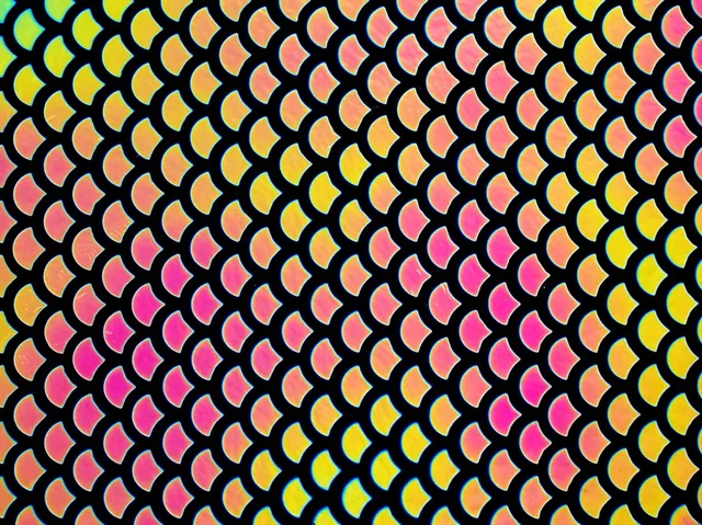 Cbs Dichroic Borderline Scale Green Magenta vetro fusione