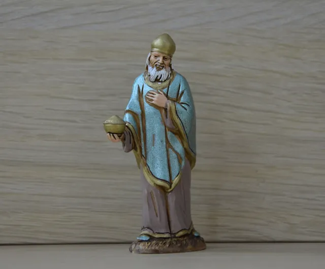Pastori Landi CS1007 Re Bianco statuina presepe 10 cm resina