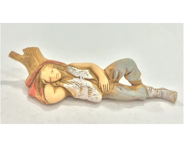Montanini Pastori Landi 3517 Dormiente statuina presepe