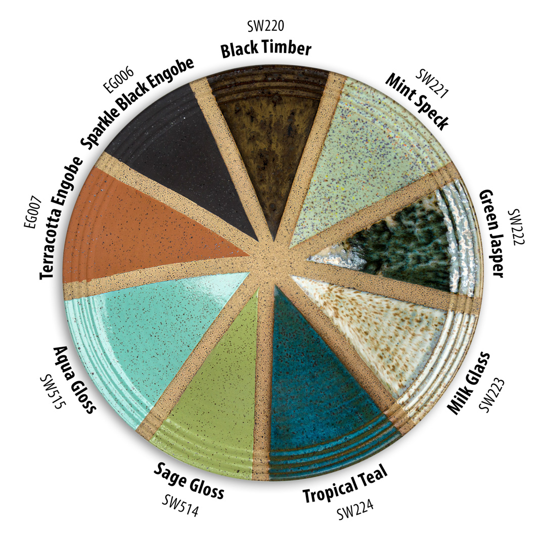 Mayco Stoneware Black Timber cristallina ceramica nera