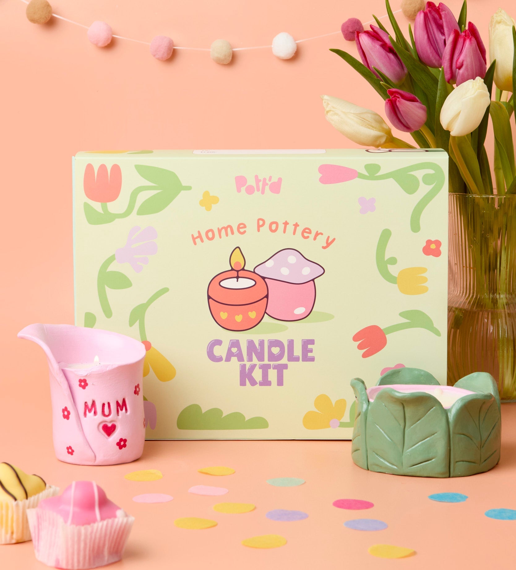 Pott'd Bundles Handmade Moments kit candele argilla e cornici