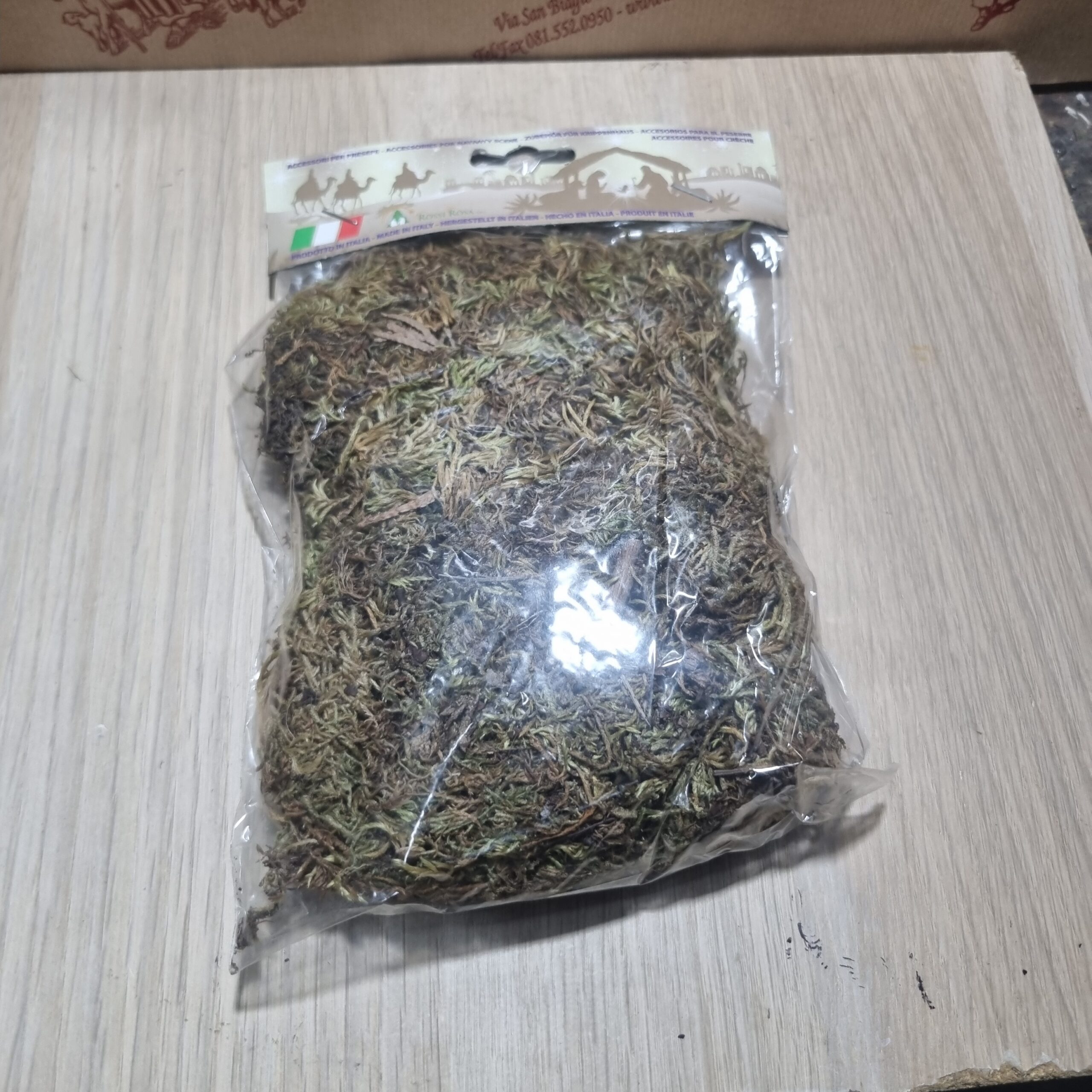 Ditta Montanini Fogli di sughero 86138 busta muschio presepe
