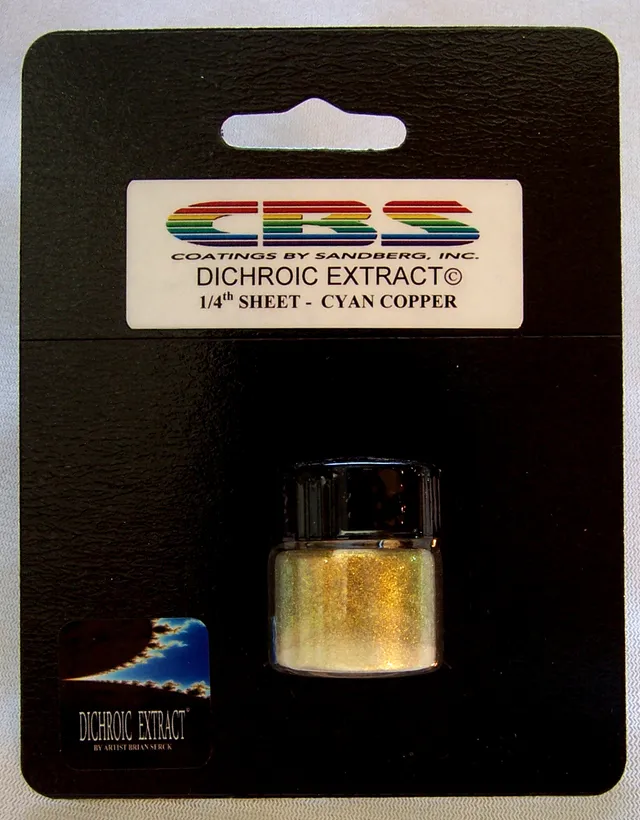 CBS Dichroic Extract Cyan Copper vetro dicroico 1/4 foglio