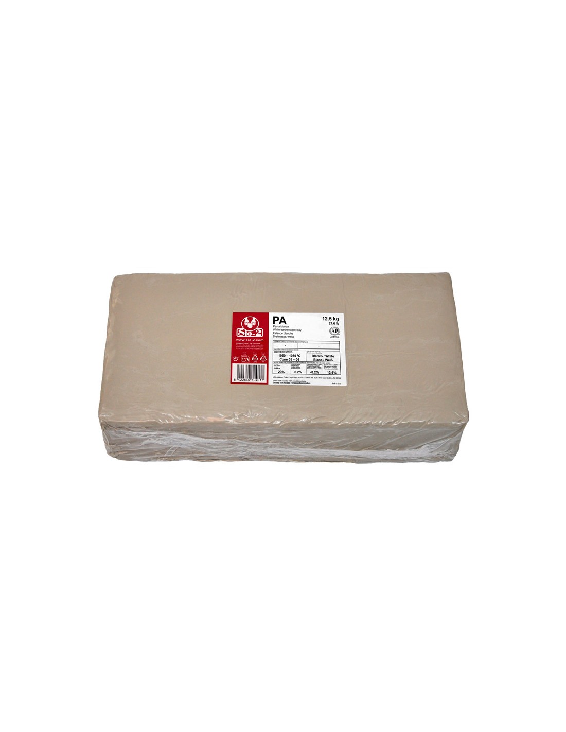SIO-2 PA White argilla bianca impasto ceramico stabile