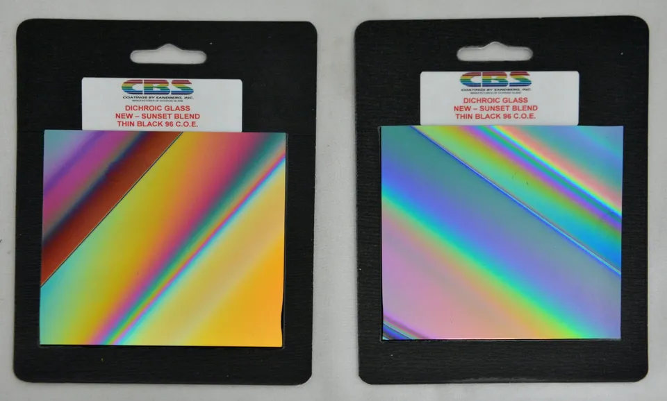 Cbs Dichroic 4X4 Squares vetro fusione Sunset Blend
