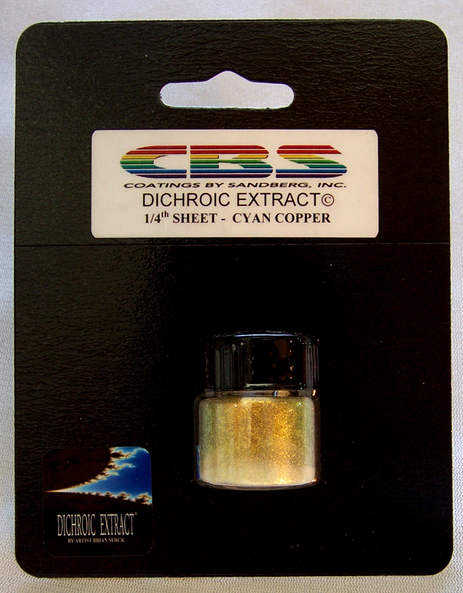 CBS Dichroic Extract Cyan Copper vetro dicroico 1/4 foglio