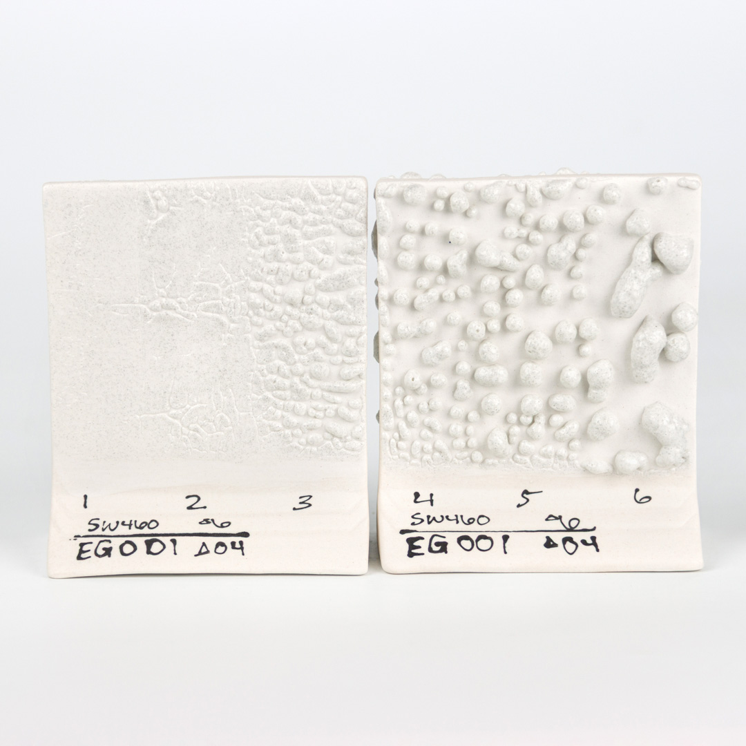 Mayco Ritual White Moon Rocks smalto ceramica texture