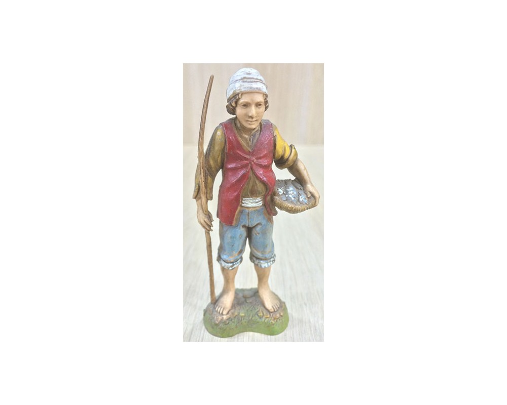 Landi 1027 Pescatore pastore presepe resina 10 cm