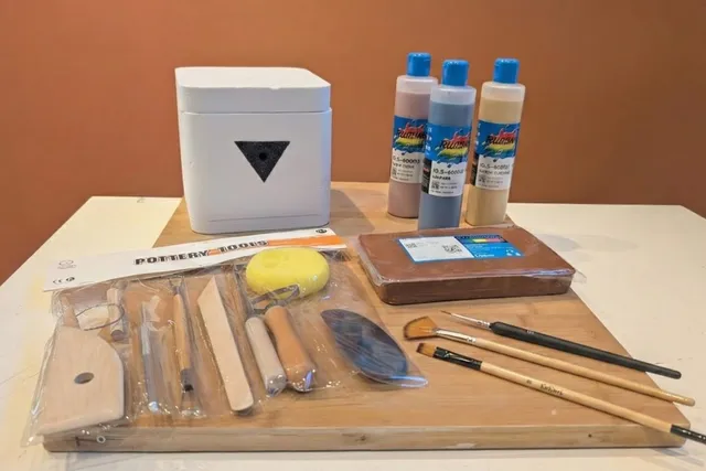 Cerama Kit Fornetto Argilla Colori forno 1050°C 3 smalti