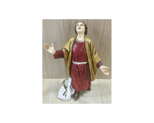 Landi 1317 Meravigliato statuina presepe 13 cm resina dipinta a mano