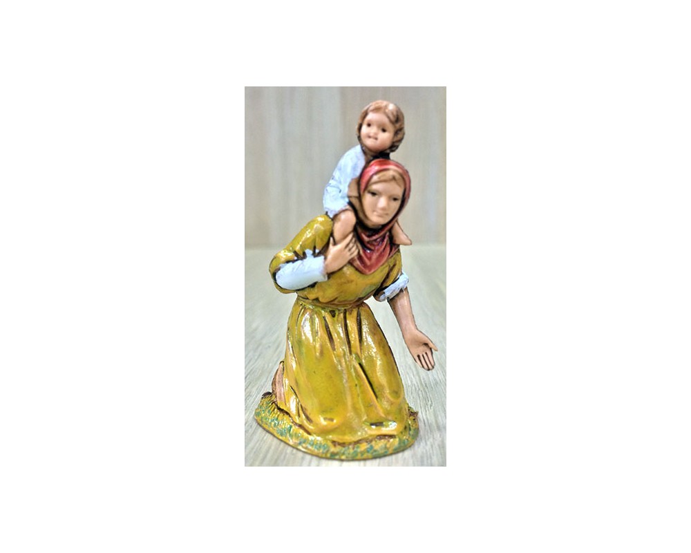 Ditta Montanini Landi 6514 pastore presepe donna con bimba