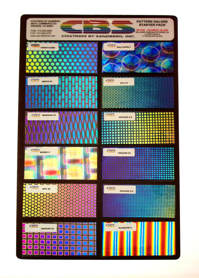 Cbs Sample Sets Patterns Galore kit vetro dicroico 12 pezzi