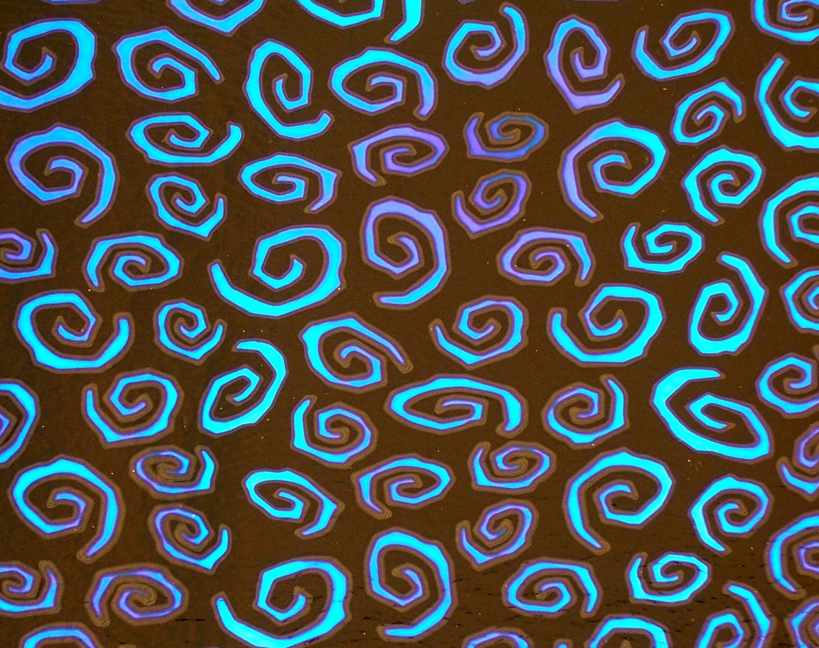 Cbs Borderline Spirals Red Silver Blue vetro Aurora Borealis